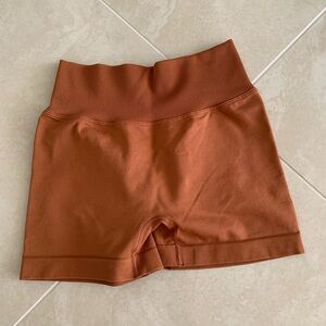 Women's High-Waisted Brown Shorts
